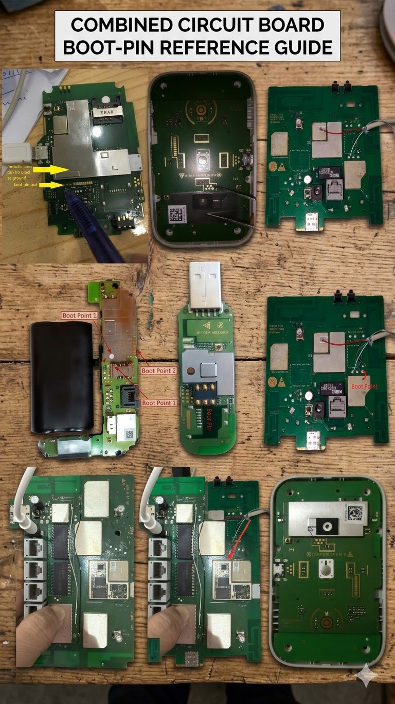 Huawei Boot Pins USB Pinout Test Points